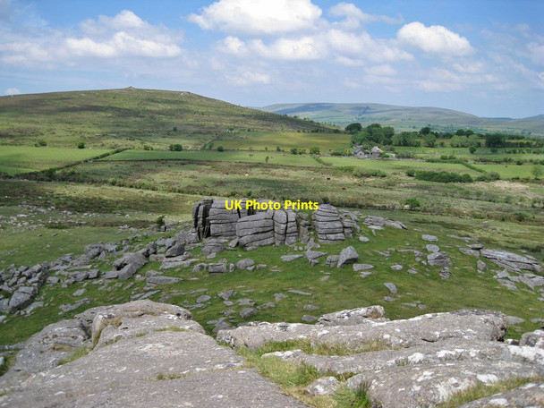 Photo 6"x4" Sharp Tor, summit view Dartmeet c2013