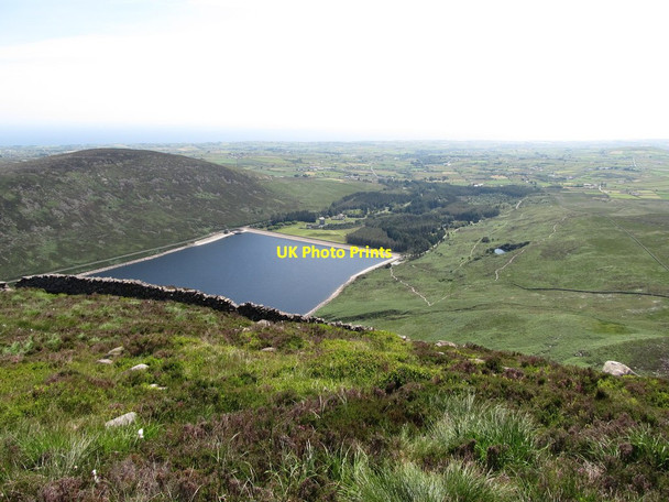 Photo 6"x4" The Silent Valley Reservoir from the upper slopes of Slievenaglogh Attical c2013