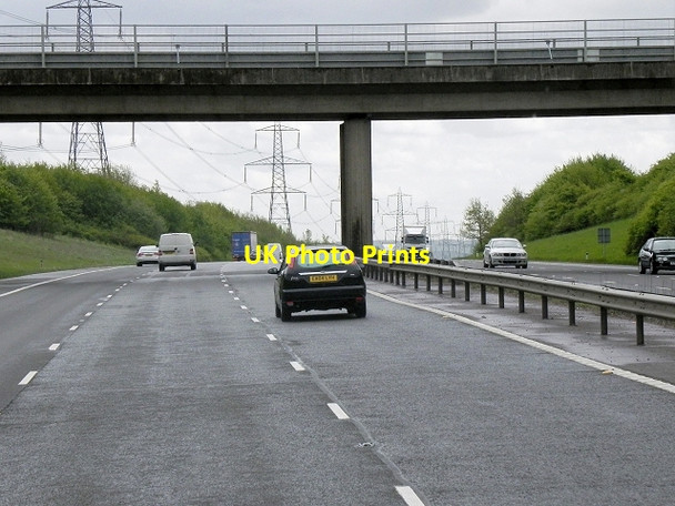 Photo 6"x4" Bridge and Power Lines, Southbound M40 Oakley\/SP6312 c2013