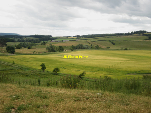 Photo 6"x4" Looking across farmland towards Heathery Hall East Horton c2013