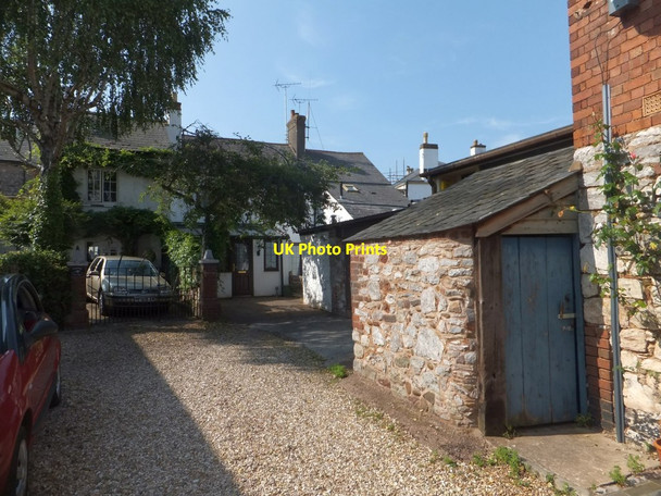Photo 6"x4" Courtyard with communal washhouse, Topsham Topsham c2013