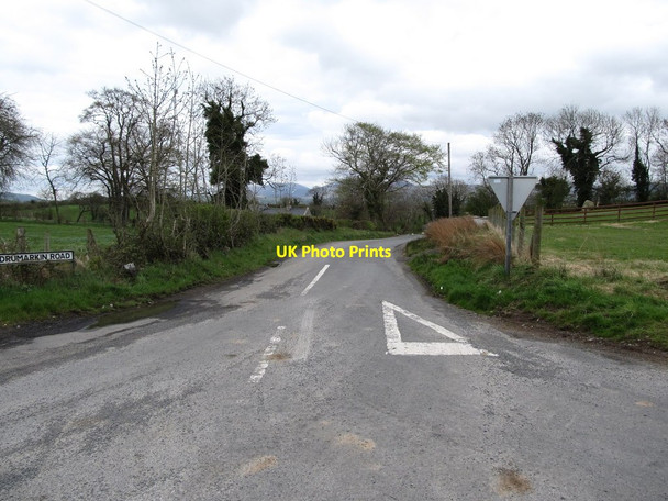 Photo 6"x4" Drumarkin Road at its junction with Castle Hill Rathfriland c2013