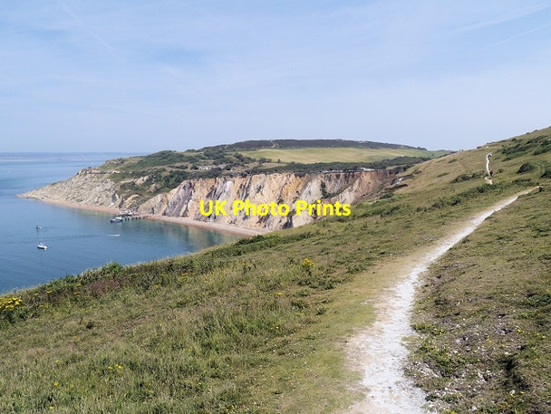 Photo 6"x4" Cliff Path to Alum Bay Totland c2013