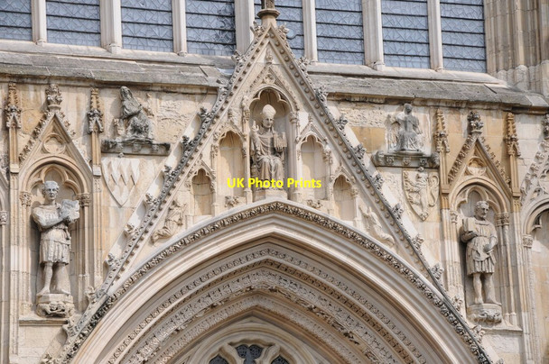Photo 6"x4" Detail, west front York Minster York\/SE5951 c2013