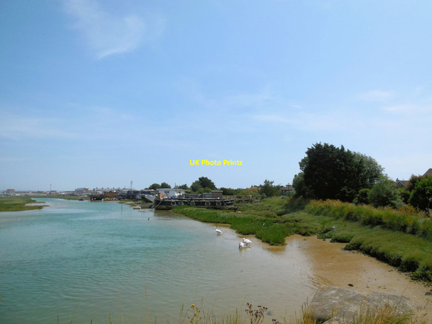 Photo 6"x4" Riverbank of River Adur, Shoreham Beach Shoreham-By-Sea c2013