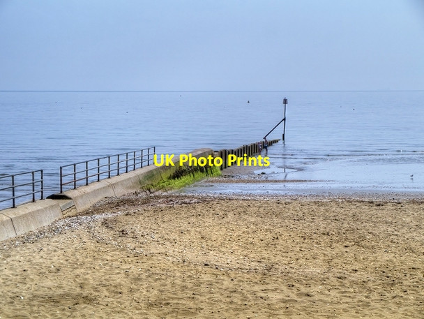 Photo 6"x4" Shanklin, Breakwater at Hope Beach Shanklin c2013