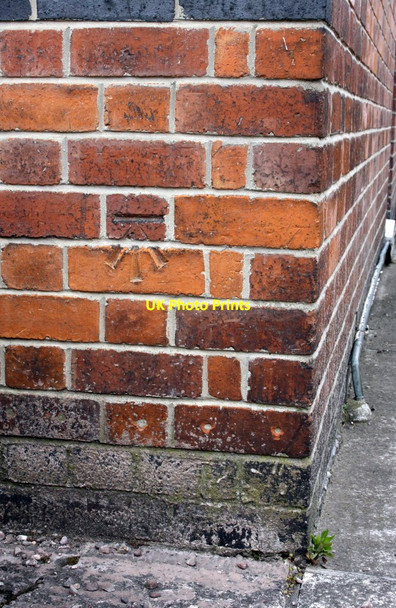 Photo 6"x4" Benchmark on #62 Stafford Street Burton upon Trent c2013