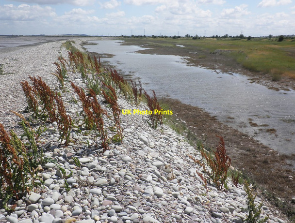 Photo 6"x4" Flood water lagoon, behind the shingle bank Stolford\/ST2345 c2013