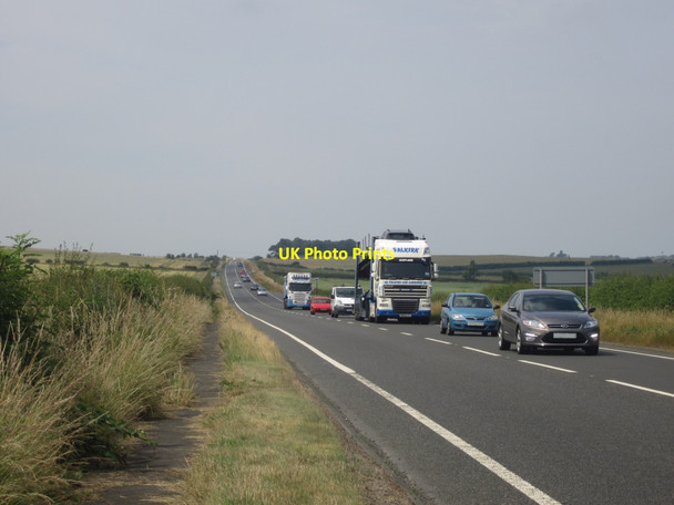 Photo 6"x4" Looking north along the A1 at Buckton Detchant c2013