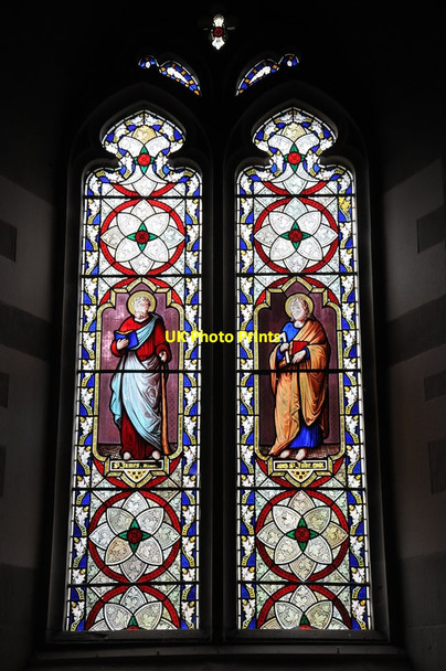 Photo 6"x4" Stained glass window, Hardwicke church Hardwicke\/SO2643 c2013