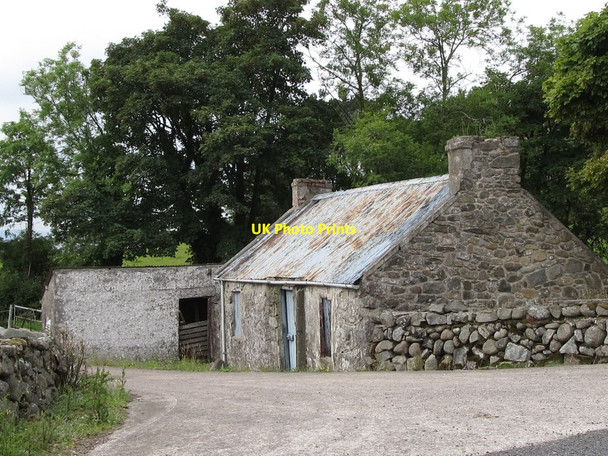 Photo 6"x4" Traditional stone built and tin sheet-roofed cottage on the Ballydrumman Road Ballyward c2011