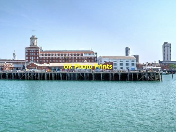 Photo 6"x4" Portsmouth Harbour, South Railway Jetty and Semaphore Tower Portsea c2013