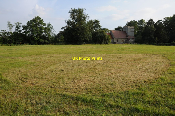 Photo 6"x4" A heart shape mown in grass Baughton c2013