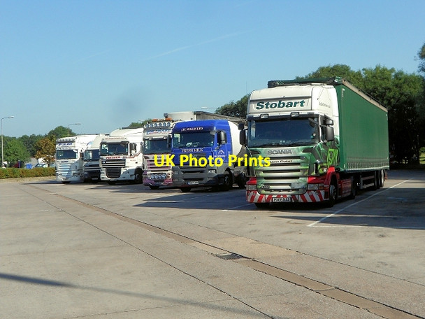 Photo 6"x4" Birch Services Lorry Park, Westbound M62 Birch\/SD8507 c2013