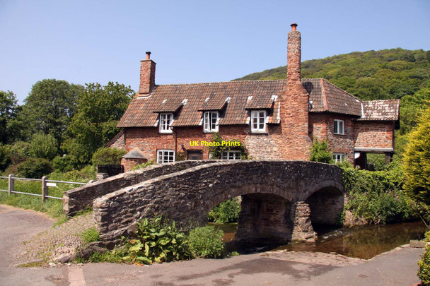 Photo 6"x4" Packhorse bridge over Horner Water by the ford Brandish Street c2013