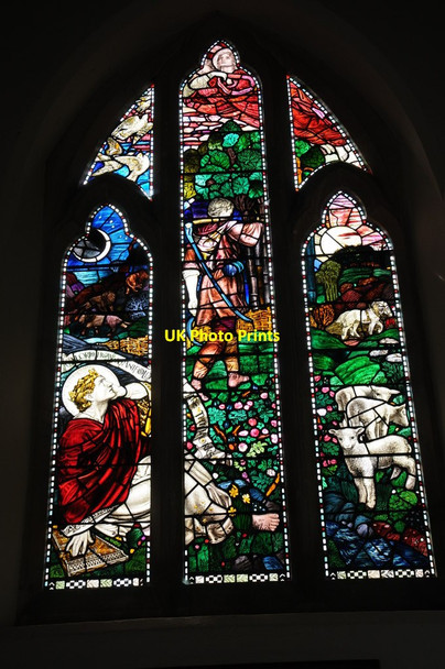 Photo 6"x4" Stained glass window, Upper Hook church The Hook c2013