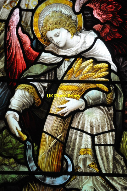 Photo 6"x4" Stained glass window, Upper Hook church The Hook c2013 P4