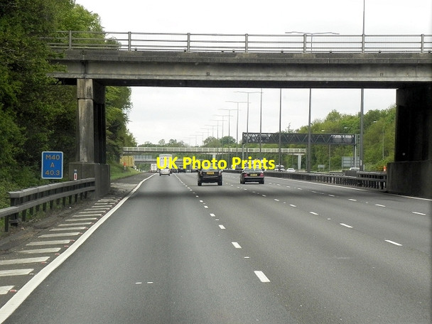 Photo 6"x4" Northbound M40, Flyover at Junction 2 Beaconsfield c2013