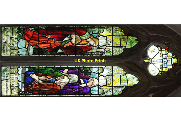 Photo 6"x4" St Mary, Culford - Stained glass window Culford c2013