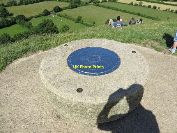 Photo 6"x4" Toposcope on the Tor Glastonbury c2013