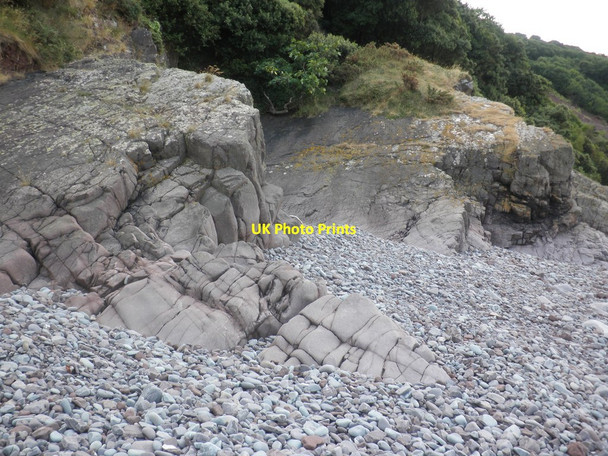 Photo 6"x4" Buttress rocks at the cliff base, near Gore Point Worthy\/SS8548 c2013