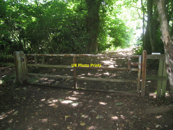 Photo 6"x4" Gate across footpath on May Hill Ganders Green c2013