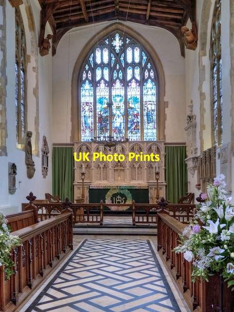 Photo 6"x4" St Mary's Church Dedham, Chancel and East Window Dedham c2013