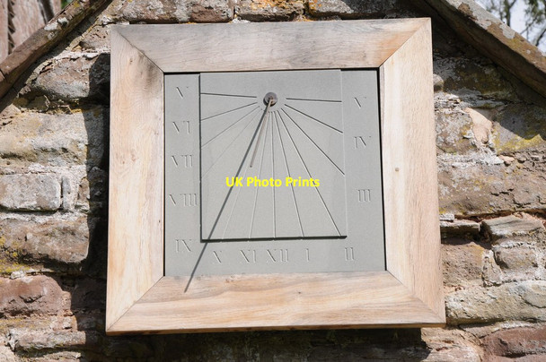 Photo 6"x4" New sundial, old Llanwarne church Llanwarne c2013