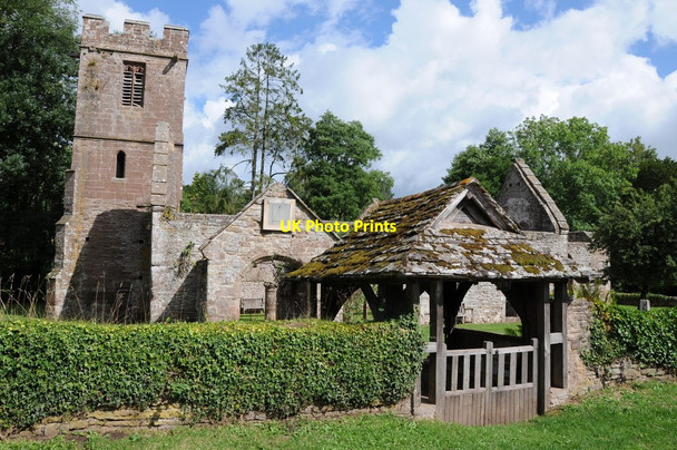 Photo 6"x4" Old Llanwarne church and lychgate Llanwarne c2013