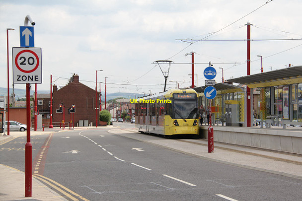 Photo 6"x4" Edge Lane tram stop Droylsden c2013