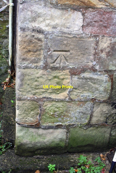 Photo 6"x4" Benchmark on porch annex of St Mary's Church Richmond\/NZ1701 c2013