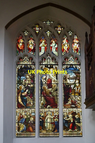 Photo 6"x4" North Aisle Stained Glass Window, St Mary's Church Woodbridge\/TM2649 c2013