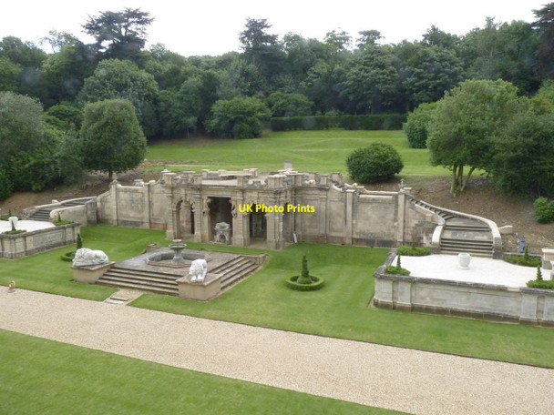 Photo 6"x4" Baroque Fountain Terrace or Lion Terrace Harlaxton c2013