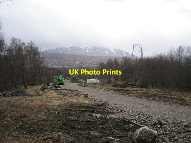 Photo 6"x4" Beauly Denny pylon works Dalriach\/NN7459 c2013