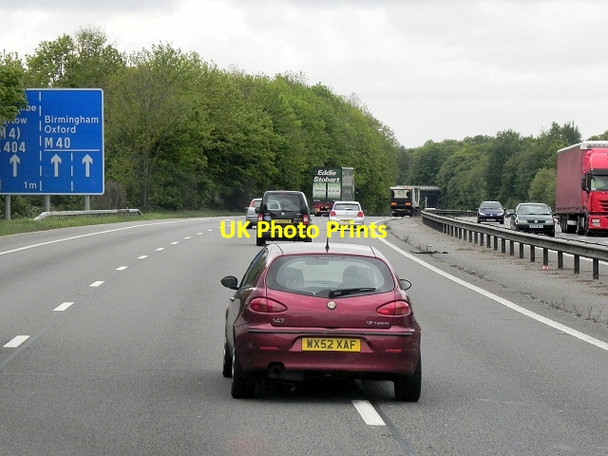 Photo 6"x4" Northbound M40 High Wycombe c2013