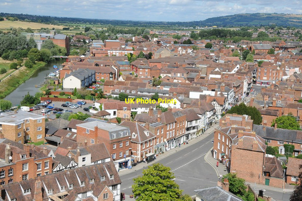 Photo 6"x4" Tewkesbury viewed from Tewkesbury Abbey tower Tewkesbury c2013 P1