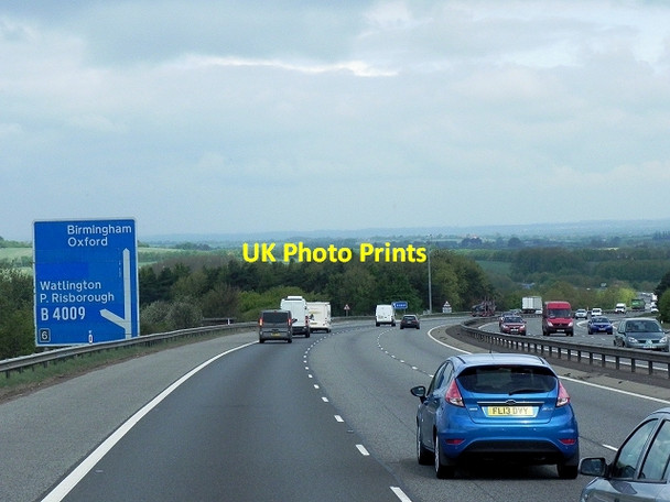 Photo 6"x4" Northbound M40, Approaching Junction 6 Lewknor c2013