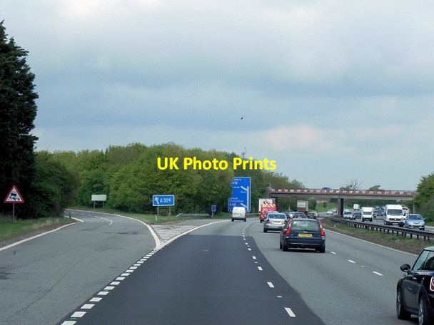Photo 6"x4" Northbound M40, Exit at Junction 7 Milton Common c2013