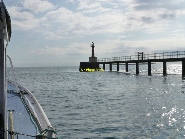 Photo 6"x4" The light at the end of the South Jetty at Amble Amble c2013