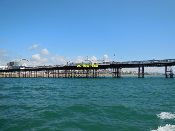 Photo 6"x4" View under Brighton Pier Kemp Town c2013