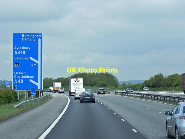 Photo 6"x4" M40 Motorway Approaching Junction 8 Camp Corner c2013