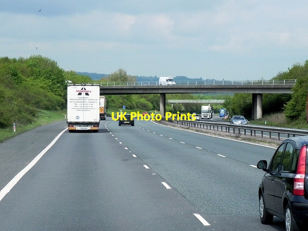 Photo 6"x4" Northbound M40, Flyover at Junction 8 Waterstock c2013