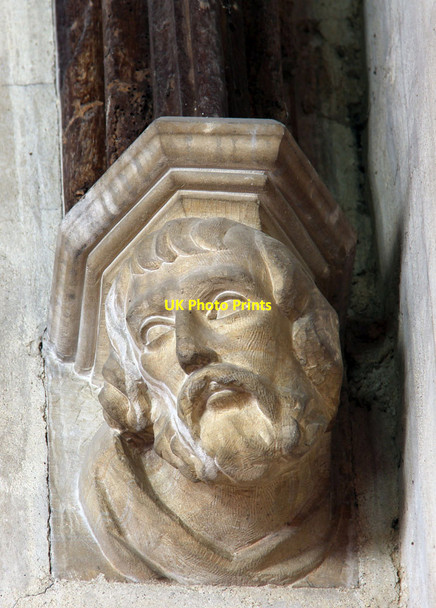 Photo 6"x4" All Saints, Hawstead - Corbel Hawstead c2013