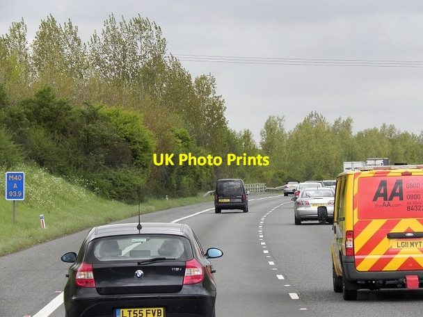 Photo 6"x4" Northbound M40 Fencott c2013