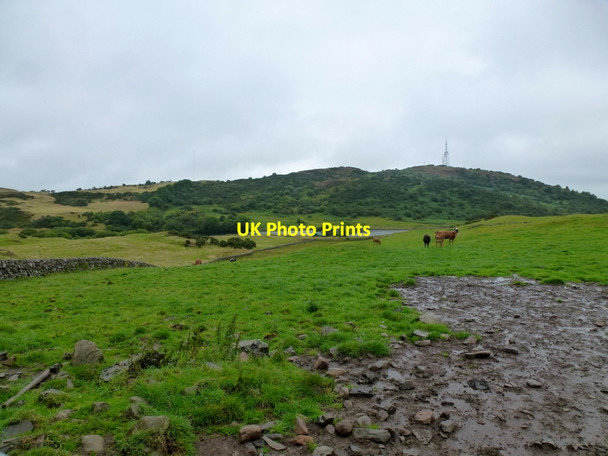 Photo 6"x4" Dalbeattie reservoir and Barskeoch Hill Dalbeattie c2013