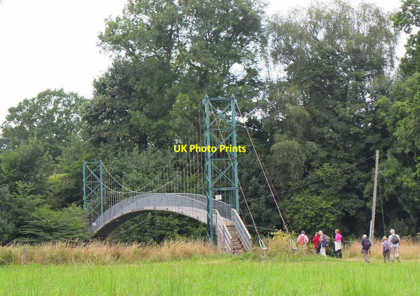 Photo 6"x4" Suspension bridge over the Tweed, Mertoun Maxton\/NT6130 c2013