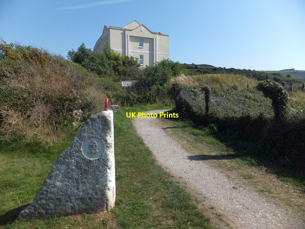Photo 6"x4" South West Coast Path symbol at Mount Batten Mount Batten c2013