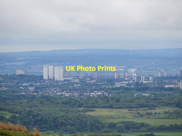 Photo 6"x4" Red Road flats seen from Blairskaith Muir Glasgow c2013