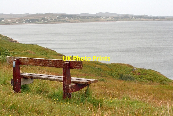 Photo 6"x4" Seat Overlooking Loch Ewe Pool Crofts c2013