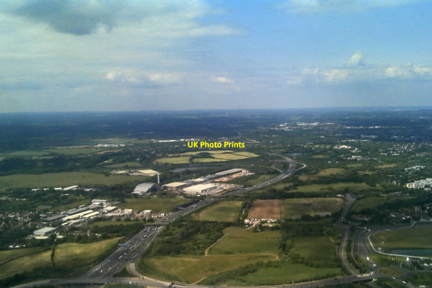 Photo 6"x4" Aerial photograph of landscape north of Stanwell Moor Longford\/TQ0476 c2013